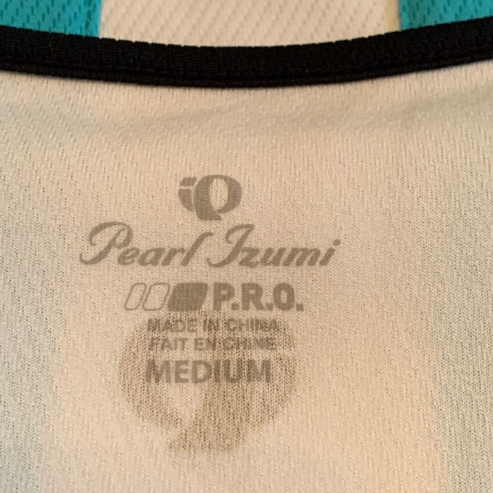 Women’s Pearl Izumi PRO Bike top athletic shirt cycling size medium Aqua blue - Picture 3 of 11